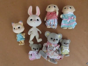 SYLVANIAN FAMILIES 1985 EPOCH JAPAN KOALA FAMILY CAT BABY YELLOW LAB BOY GIRL - Picture 1 of 2