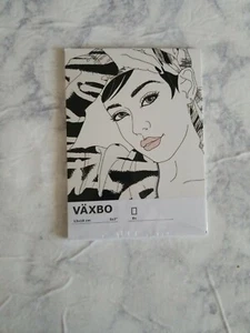 IKEA Art Cards Vaxbo 5 X 7 New Wave Retro Girl Flower Moon 8 Cards Total NWT - Picture 1 of 3