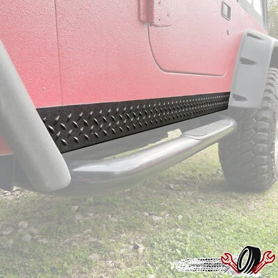 Pair New Side Body Armor Rocker Panel Kit For Jeep 1997-2006 TJ Wrangler - Image 1 of 4
