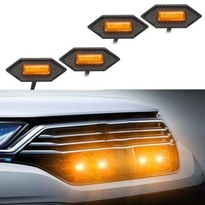 For Honda CRV CR Car Front Grille Bumper Light LED Amber Lights Grill Cover Trim - Bild 1 von 12