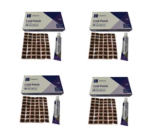 Kit de reparación de pinchazos (192 parches de tubo de neumático + 4 pegamento de goma) para fijación de tubo de neumático de bicicleta - Imagen 1 de 12
