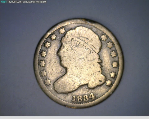 1834 Bust Dime Cover