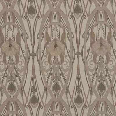 Jubilee Autumn Fabric Linen Arts & Crafts Floral Art Nouveau Curtains Upholstery - Image 1 of 4