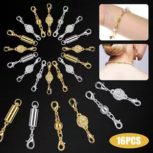 16X Magnetic Lobster Clasp Claw Hook DIY Jewelry Necklace Strong Snap Converter - Picture 1 of 9