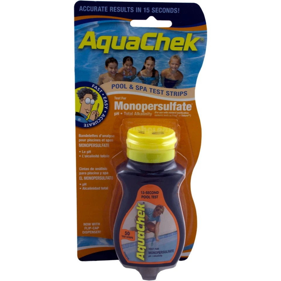 AquaChek Orange, 3-in-1, Monopersulfate Pool Test Strips - 561682 - Image 1 of 1