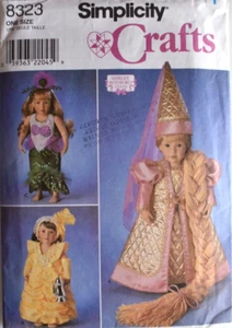 SIMPLICITY PATTERN 8323 COSTUMES  18" DOLL CLOTHES CUT COMPLETE - Picture 1 of 2