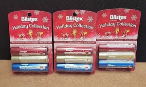 3X Blistex Holiday Collection Lip Balm 3 Pack, 0.15 oz each, Limited Edition NIB - Picture 1 of 7