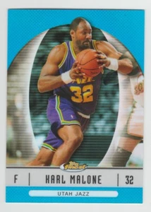 KARL MALONE 2006-07 Topps Finest REFRACTOR AZUL #47 SP #287/299 Jazz Salón de la fama - Imagen 1 de 2