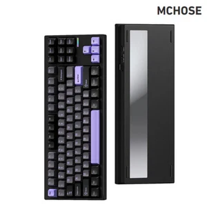 Black+Pur-ple MC-GX87-1 Wireless Mechanical Keyboard Wired/2.4G/BT Tri-Mode Hot - Picture 1 of 1
