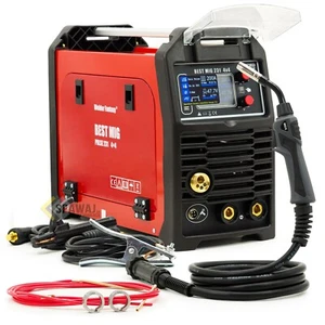 Best MIG™ MIG/MAG TIG Dual Pulse SYNERGIE 4in1 Inverter Welder 200Amp 4x4 Feeder - Picture 1 of 10