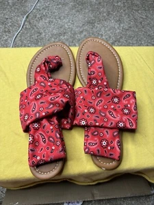 Indigo Soul Bandana Strap Sandals Size 10/ XL - Picture 1 of 5