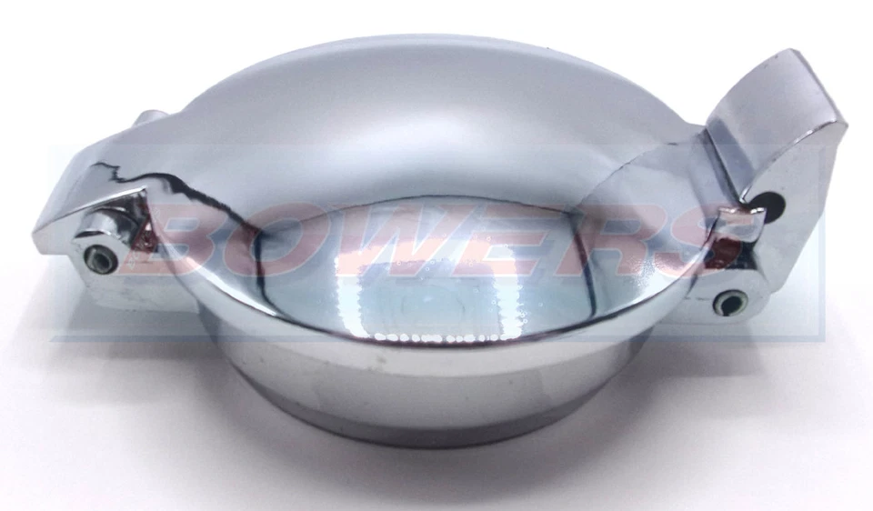 TAPA DE COMBUSTIBLE CLÁSICA AUSTIN ROVER MINI COOPER CROMO ESTILO ASTON ABATIBLE GASOLINA ALETA - Imagen 1 de 1