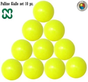 PALLINE PER CALCIO BALILLA STANDARD GIALLO FLUO SET 10 PEZZI (NO14498) - Foto 1 di 1