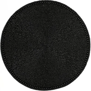 Handmade Round Farmhouse Beaded Placemat For Dining Table Pack Of 1 Measure 14 I - Picture 1 of 9