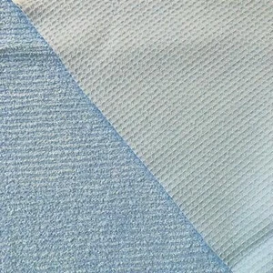 De Lujo Algodón Tejido Terry Waffle Piqué Tejido - Azul - Imagen 1 de 1