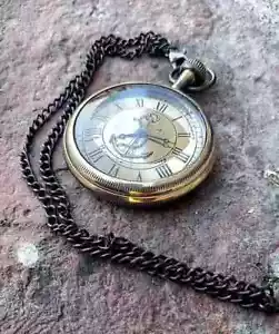 Antico orologio da tasca in ottone Victoria 1875 vintage bellissimo orologio da tasca - Foto 1 di 3