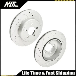 2pcs Drilled Brake Rotors For Lincoln MKZ 2013-16; Ford Fusion 13-20 54194 Rear - Bild 1 von 19