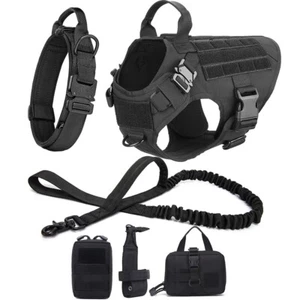 K9military dog vest,tactical training harness & leash set for all sizes & breeds - Picture 1 of 17