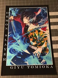 Demon Slayer Giyu Tomioka Water Hashira Poster Anime wall Art 12x18 Tanjiro - Picture 1 of 2