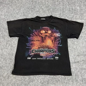 Camicia Vintage San Antonio Spurs Uomo M Nera 1999 NBA Finals Champions Casual 90 - Foto 1 di 13