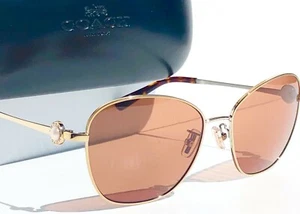 NEW* COACH GIA Butterfly GOLD Lens Womens Sunglass L1070 HC7090 - Picture 1 of 12