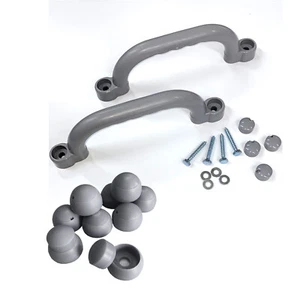 Spielturm Zubehör Haltegriffe Handgriffe Griffe 250x75mm Set mit 10 Abdeckkappen - Bild 1 von 5
