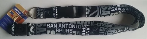 San Antonio Spurs Basketball Logo NBA Dynamic Lanyard Keychain w/ Safety Clip Cover
