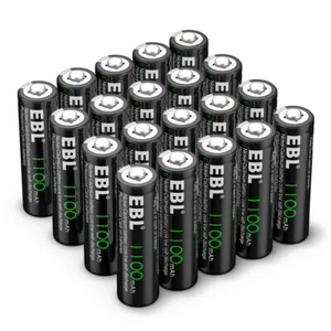 20x AA Rechargeable Batteries NiCd 1100mAh 1.2v For Garden Solar Ni-Cd Light LED - Picture 1 of 15