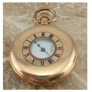 Deco 14k Gold Fill Waltham 7 Jewel Grade Traveller Half Hunter Pocket Watch 1922 - Picture 1 of 17