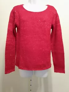 Suéter para mujer Narciso Rodriguez Design Nation tejido rojo lentejuelas talla S - Imagen 1 de 6