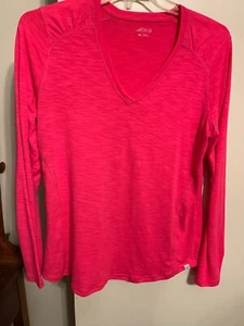 WOMEN'S CLOTHING/ ACTIVEWEAR/ PULLOVER TOP/ b c g / PINK/ LONG SLEEVES/ XL - Picture 1 of 10
