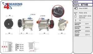 AHE 67140 Klimaanlage Klimakompressor für FORD KA (RU8) für FIAT PANDA (169) - Bild 1 von 6
