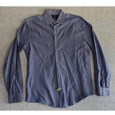 Camisa de vestir Paul Smith para hombre talla 38 Byard azul liso abotonada preppy Italia trabajo Foto 1 de 4