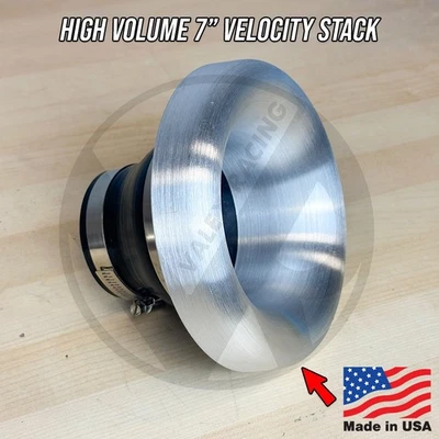 7 Inch Big Bore Velocity Stack w/ 3 Inch Coupler for Honda Acura Intake - Image 1 of 4