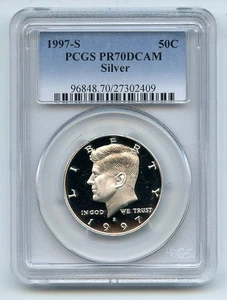 1997 S 50C Silver Kennedy Half Dollar Proof PCGS PR70DCAM - Picture 1 of 1