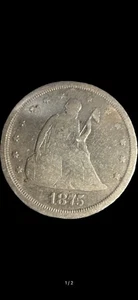 1875 S Twenty Cent Piece Fine Condition  - Picture 1 of 2