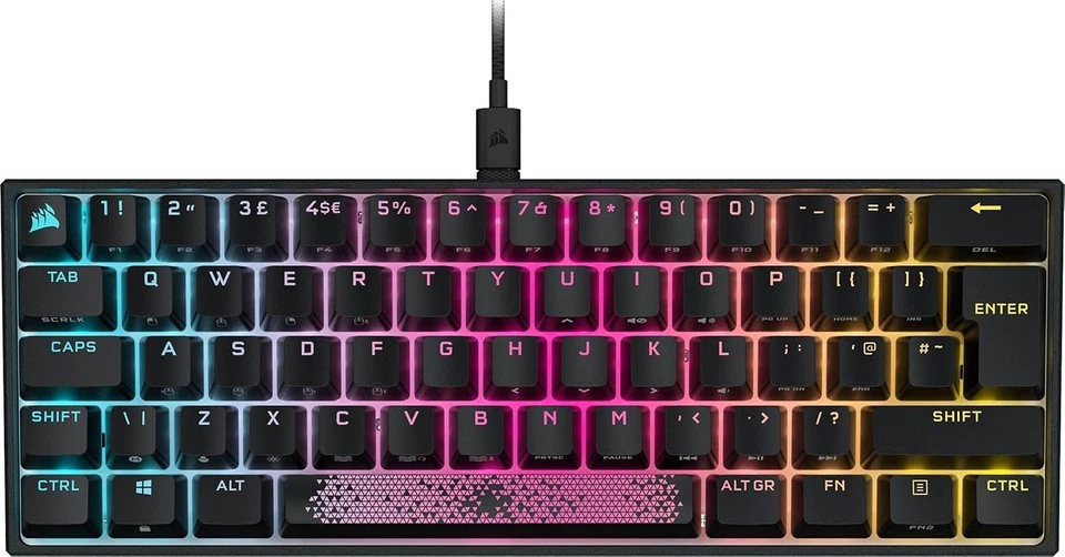 Corsair K65 RGB MINI 60% Mechanical Wired Gaming Keyboard - CHERRY 60%, Black  - Image 1 of 4