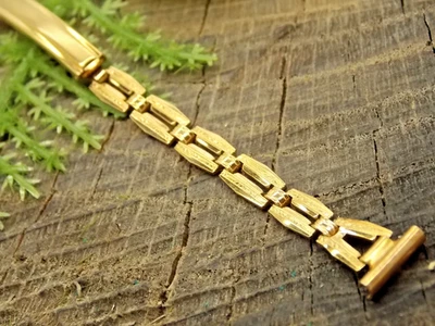 Speidel 复古 NOS 部署扣卷金盘女士 9 毫米表带 — 第 1/4 张图片