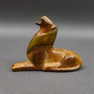 Pequeña escultura de bronce Loet Vanderveen (1921-2015) Roaring Lion edición limitada Foto 1 de 4