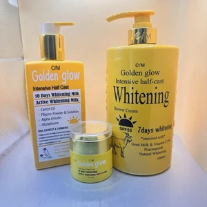 C/M GOLDEN GLOW 10 Days Whitening Milk + 10 Days Face Cream +7 Days Shower Cream - Bild 1 von 1