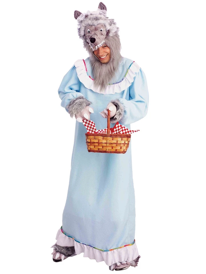 Granny Big Bad Wolf Little Red Riding Hood Story Book Week Funny Mens Costume - Image 1 of 1