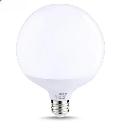 E26 E27 LED Light Bulb 20W Globe G120 Lamp Screw 200W Equivalent Daylight5/6000K - Image 1 of 4