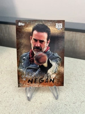 Rare Negan w/ Lucille 2017 Topps AMC The Walking Dead C-1 Insert Card 17/99 - Image 1 of 3