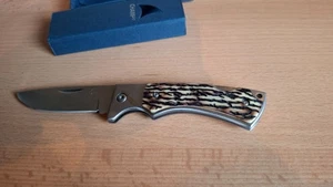 CHAMP Taschenmesser,Backlock, Nagelhau, Kunststoffgriff (Horn-Imitat) - Bild 1 von 3