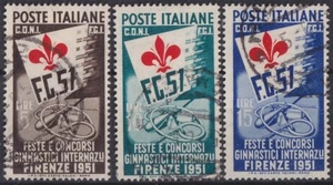 F-EX60927 ITALIA 1951 CONJUNTO DE GIMNASIA INTERNACIONAL USADO ALTO VALOR +180€. - Imagen 1 de 3