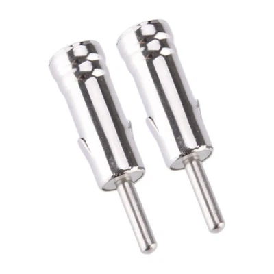 2x Car Radio ISO Male Plug To Din Aerial Antenna Plug Adapter Connector - Immagine 1 di 4