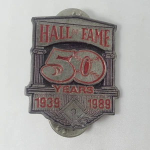 Prendedor vintage del Salón de la Fama del Béisbol Nacional 50 años Coopertown NY 1939-1989 en muy buena condición  - Imagen 1 de 2