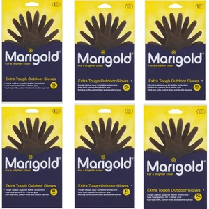 6x Marigold Extra Tough Latex Gloves XL Outdoor Gardening Rubber Cleaning - Picture 1 of 7