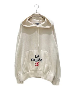 CHANEL/ Cocomark LA PAUSA Cashmere Knit Hoodie Ivory Size:46 - Picture 1 of 5