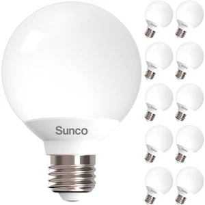 Sunco 10 Pack G25 LED Light Bulbs, Vanity Globe Bathroom Light Bulb, 450 LM, ... - Picture 1 of 5
